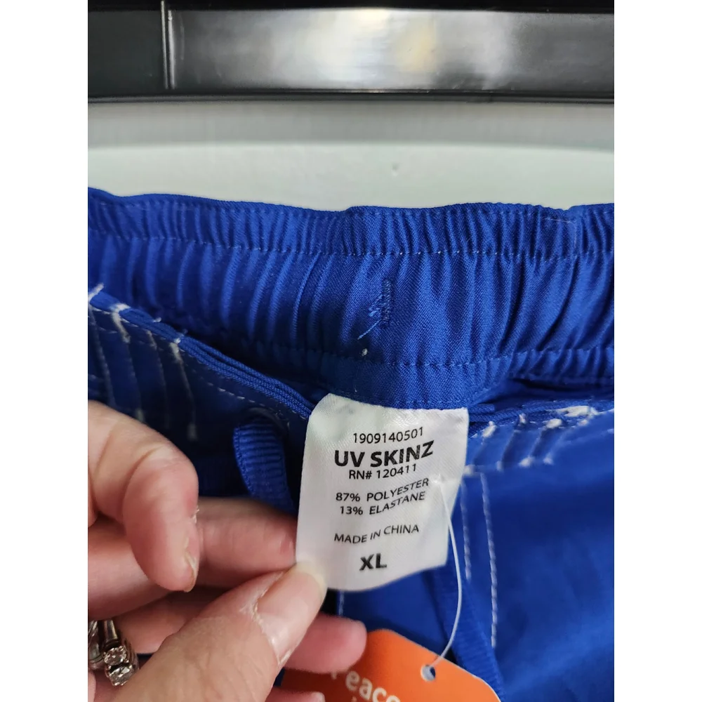 Men's UV Skinz Swim Trunks XL Blue